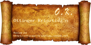 Ottinger Krisztián névjegykártya